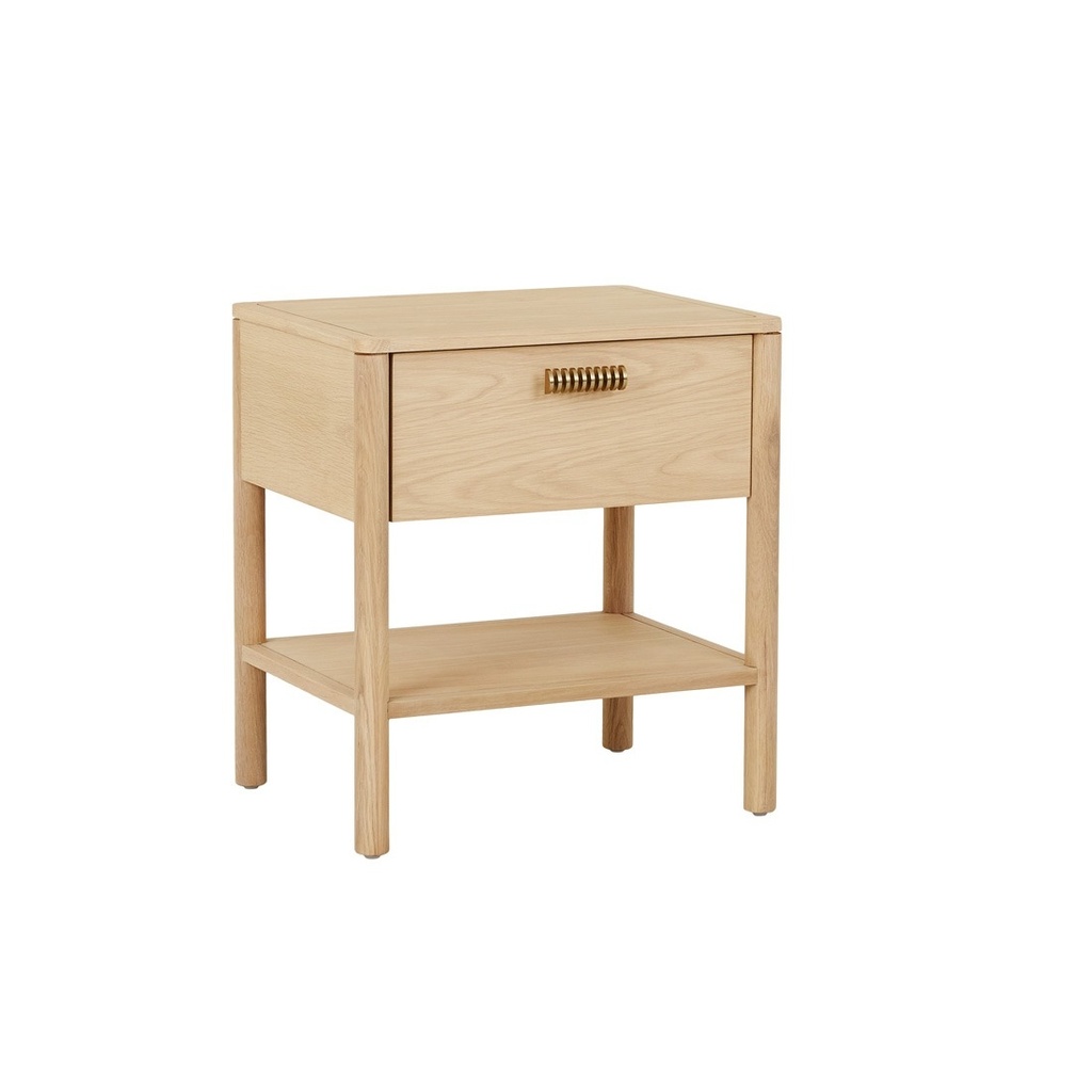 [MARLOW-BEDSIDE-SATIN-OAK-BRASS-SIDE-MARLOW-BRASS] Marlow Bedside - Satin Oak - Brass