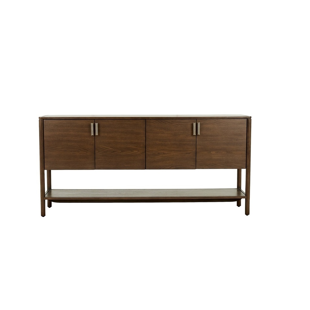 [MARLOW-BUFFET-CHOCOLATE-OAK-BRASS-BUF-MARLOW-BRASS] Marlow Buffet - Chocolate Oak - Brass