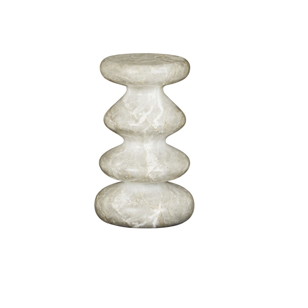 [MARS-ABSTRACT-SIDE-TABLE-GREY-VEIN-LT-MARS-ABS] Mars Abstract Side Table - Grey Vein