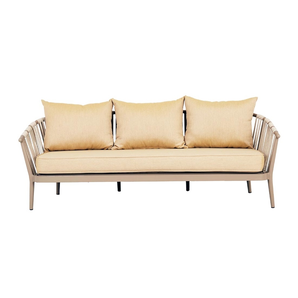 [MAUI-LINEAR-3-SEATER-SOFA-MUSTARD-TAUPE-SOF-MAUI-LIN2-3S-TAUPE] Maui Linear 3 Seater Sofa - Mustard - Taupe