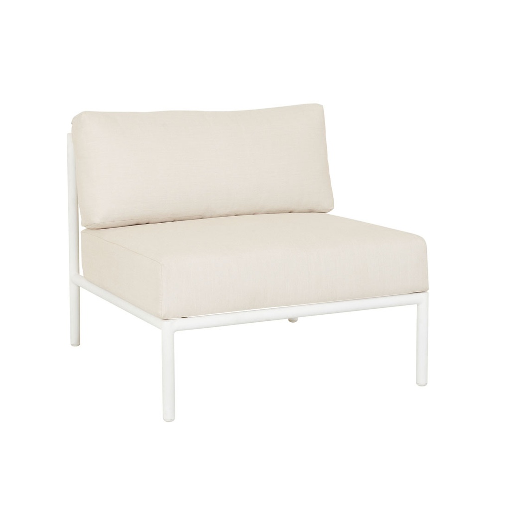 [MAURITIUS-ISLAND-1-SEATER-CENTER-SOFA-SAND-WHITE-SOF-MAUR-ISL-CTR-SND-WH] Mauritius Island 1 Seater Center Sofa