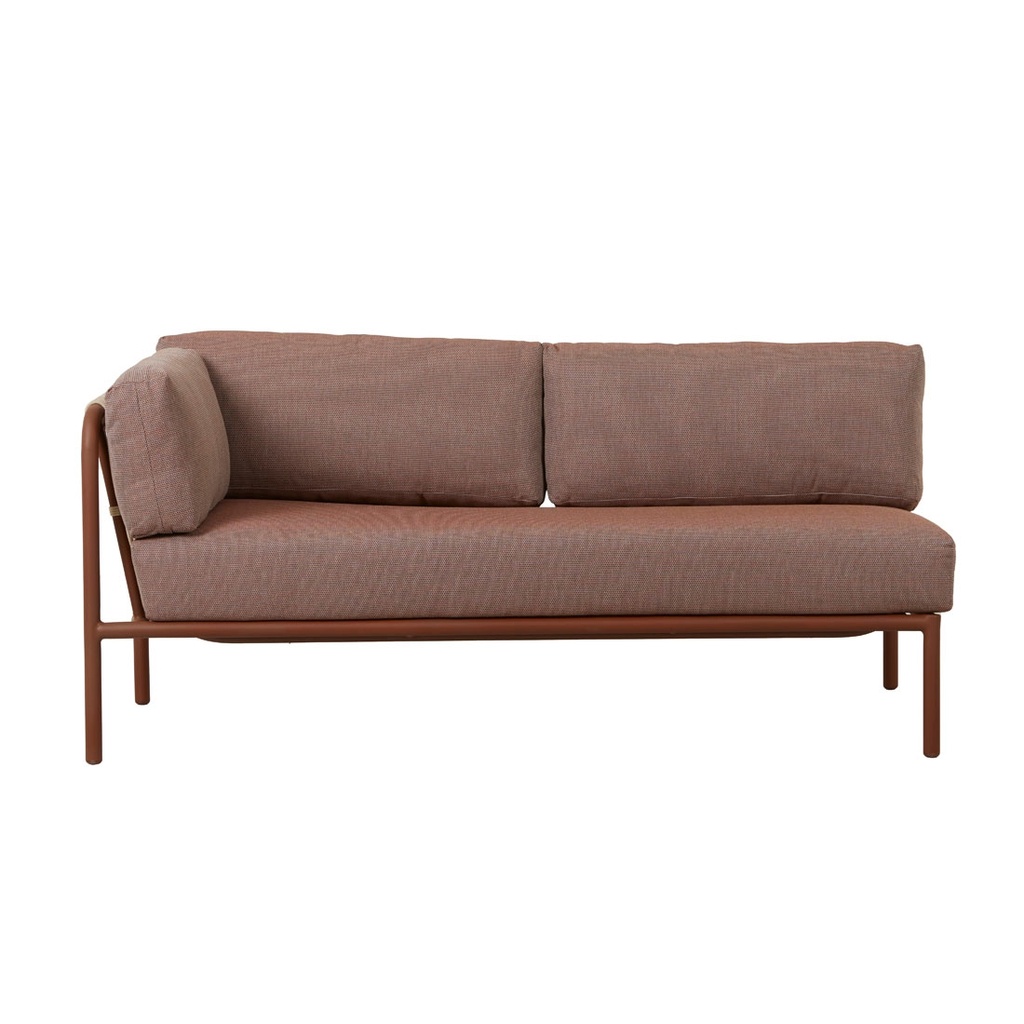 [MAURITIUS-ISLAND-2-SEATER-LEFT-ARM-SOFA-BRIQUE-ECRU-SOF-MAUR-ISL-2S-LFT-BRQ-ECR] Mauritius Island 2 Seater Left Arm Sofa - Brique