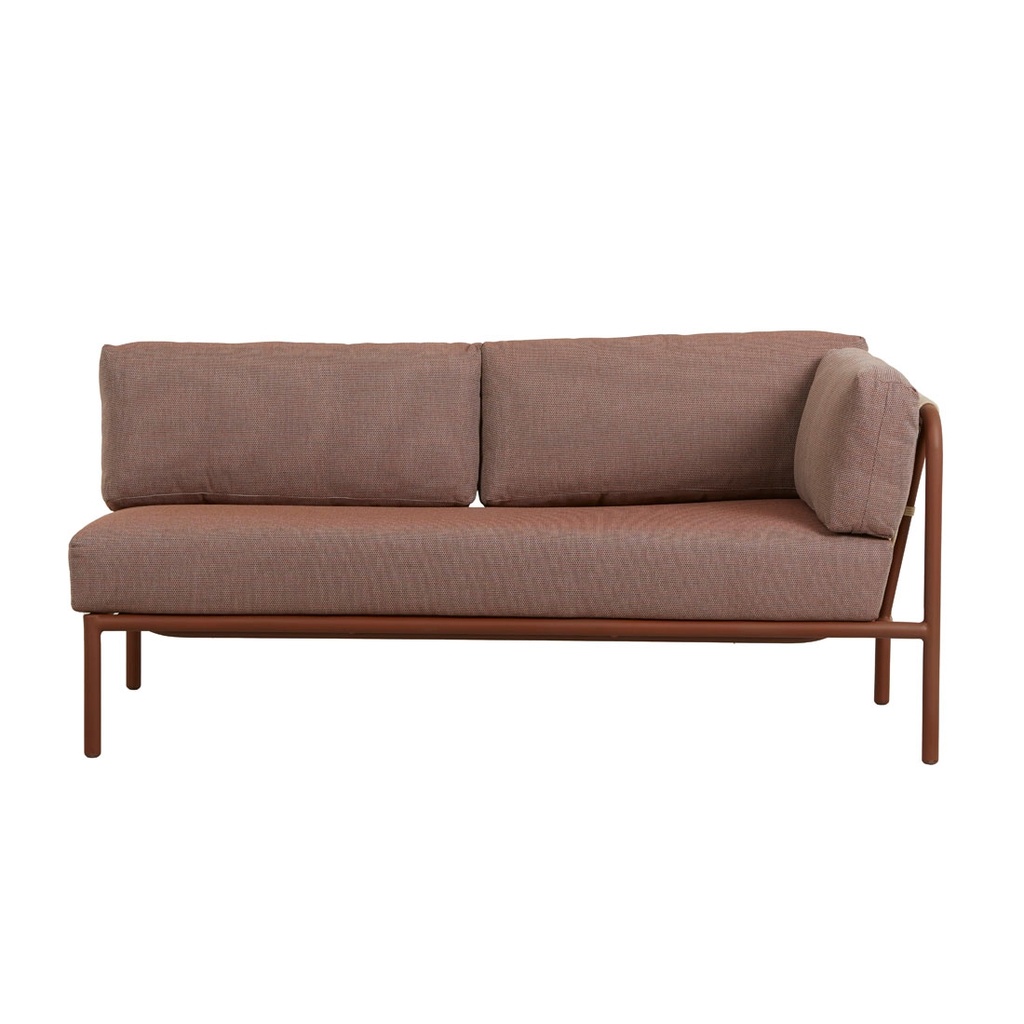 [MAURITIUS-ISLAND-2-SEATER-RIGHT-ARM-SOFA-BRIQUE-ECRU-SOF-MAUR-ISL-2S-RIT-BRQ-ECR] Mauritius Island 2 Seater Right Arm Sofa - Brique