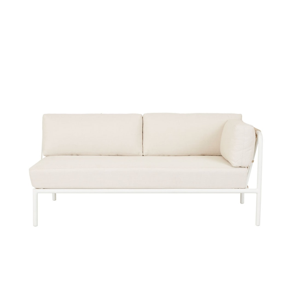 [MAURITIUS-ISLAND-2-SEATER-RIGHT-ARM-SOFA-SAND-WHITE-SOF-MAUR-ISL-2S-RIT-SND-WH] Mauritius Island 2 Seater Right Arm Sofa