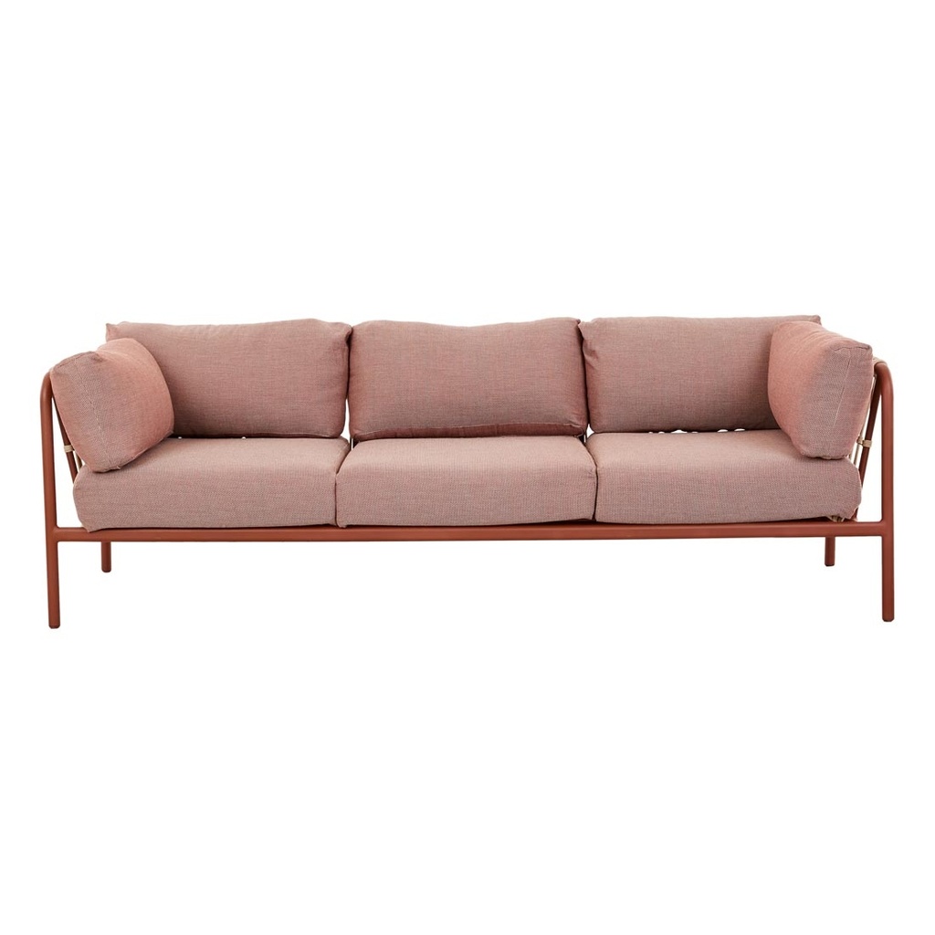 [MAURITIUS-ISLAND-3-SEATER-SOFA-BRIQUE-ECRU-SOF-MAUR-ISL-3S-ECRU] Mauritius Island 3 Seater Sofa - Brique - Ecru