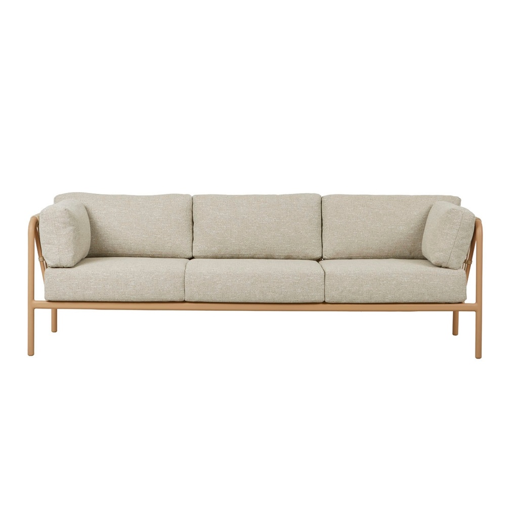 [MAURITIUS-ISLAND-3-SEATER-SOFA-MUSHROOM-GINGER-SOF-MAUR-ISL-3S-GINGER] Mauritius Island 3 Seater Sofa - Mushroom - Ginger