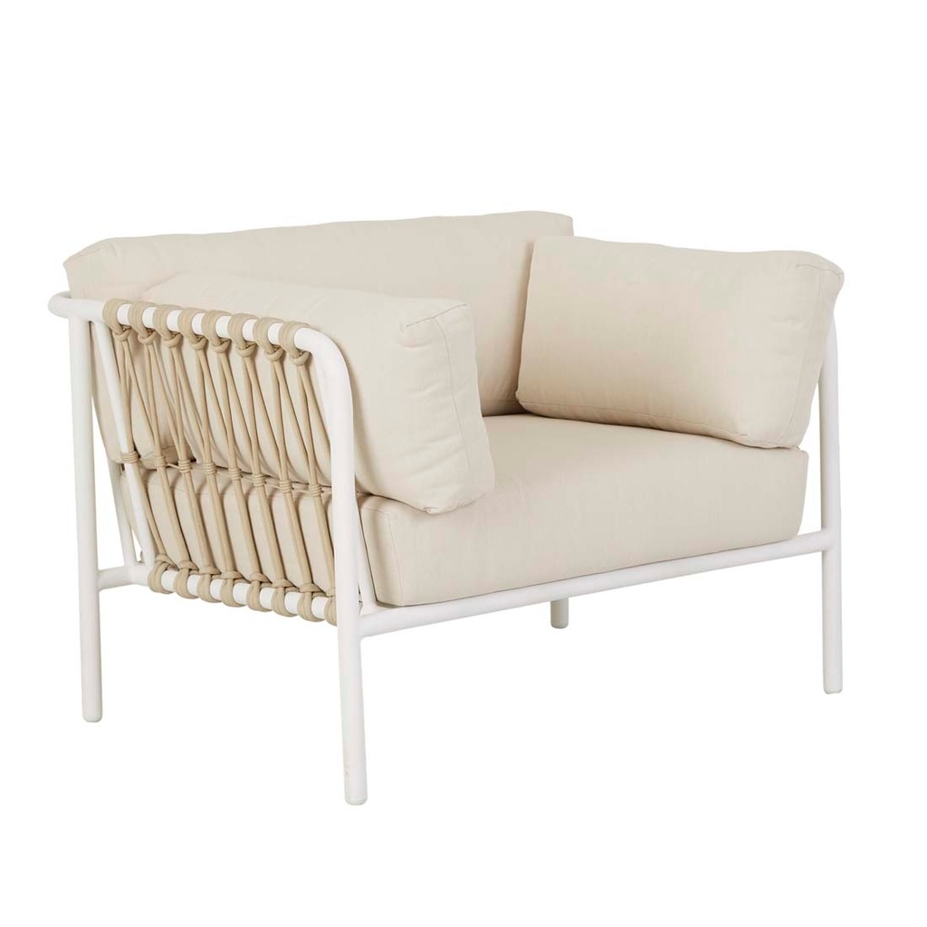 [MAURITIUS-ISLAND-SOFA-CHAIR-SAND-WHITE-SOF-MAUR-ISL-1S-WHITE] Mauritius Island Sofa Chair - Sand - White