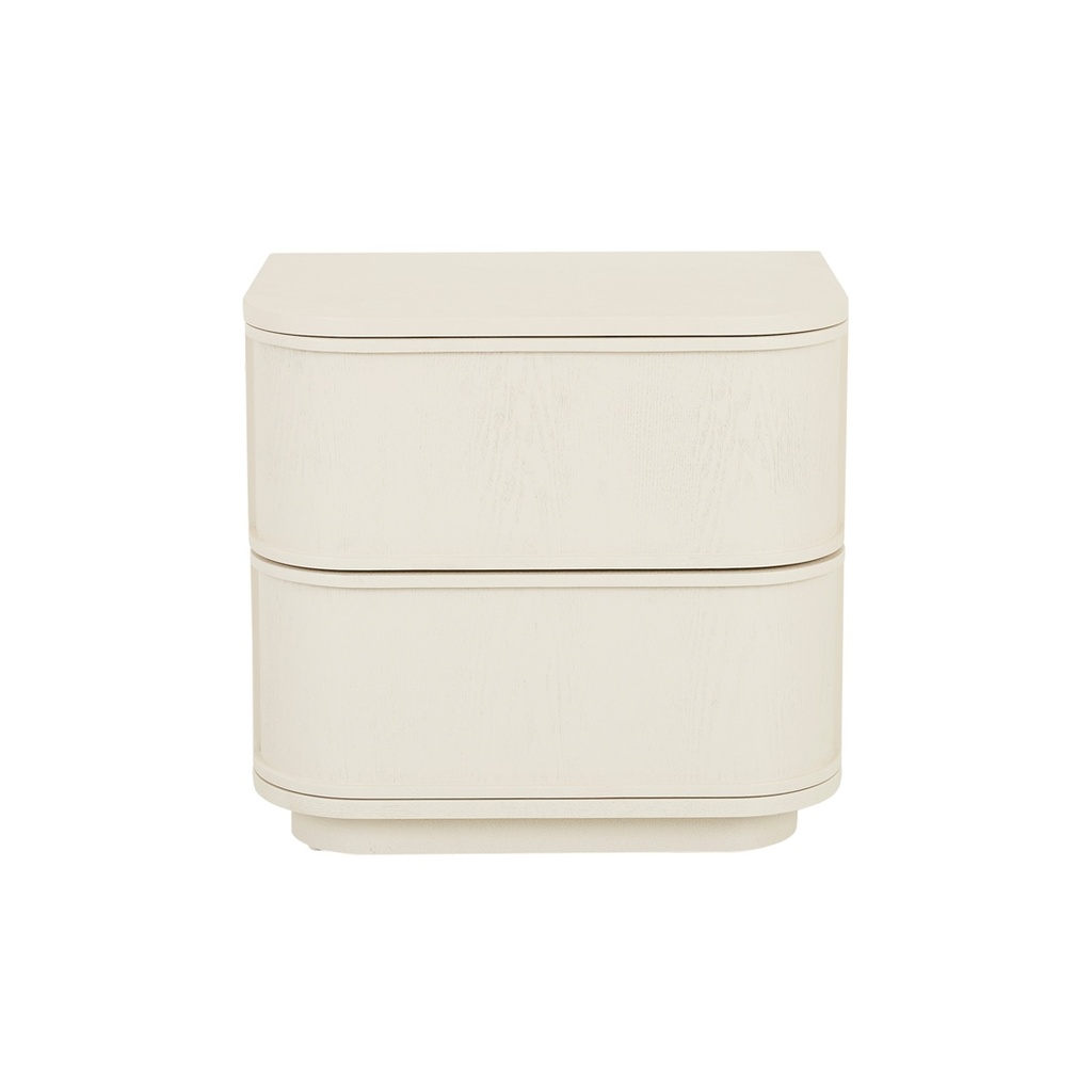 [MILLER-2-DRAWER-BEDSIDE-PORCELAIN-SIDE-MILL-2DW] Miller 2 Drawer Bedside - Porcelain