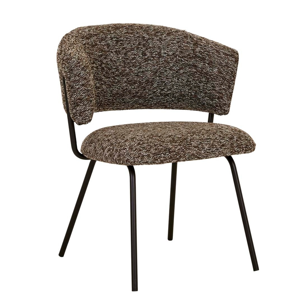 [MIMI-DINING-CHAIR-COFFEE-BEAN-MATT-BLACK-CH-MIMI-MATT-BLACK] Mimi Dining Chair - Coffee Bean - Matt Black