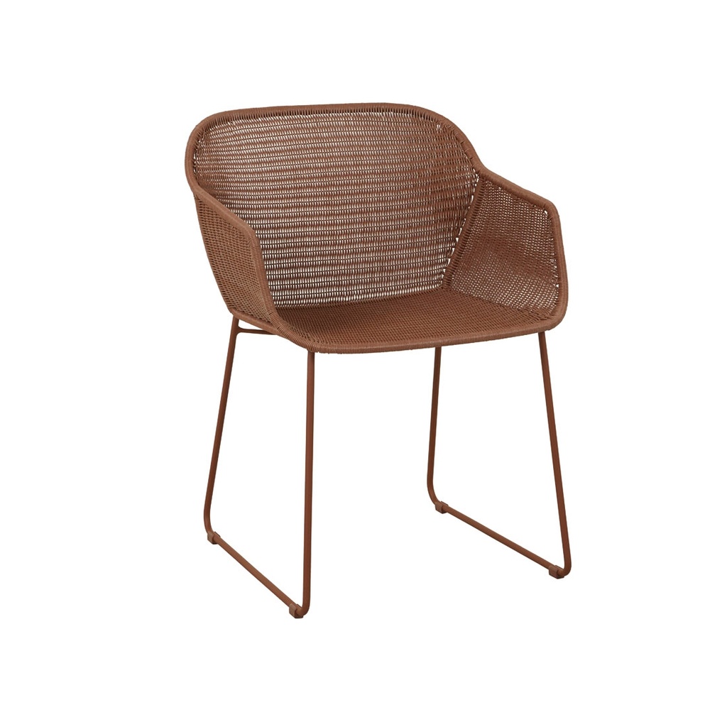 [MONTANA-SLEIGH-DINING-ARMCHAIR-BRIQUE-RESIN-BRIQUE-CH-MONT-SLE-ARM-BRIQUE] Montana Sleigh Dining Armchair - Brique Resin - Brique