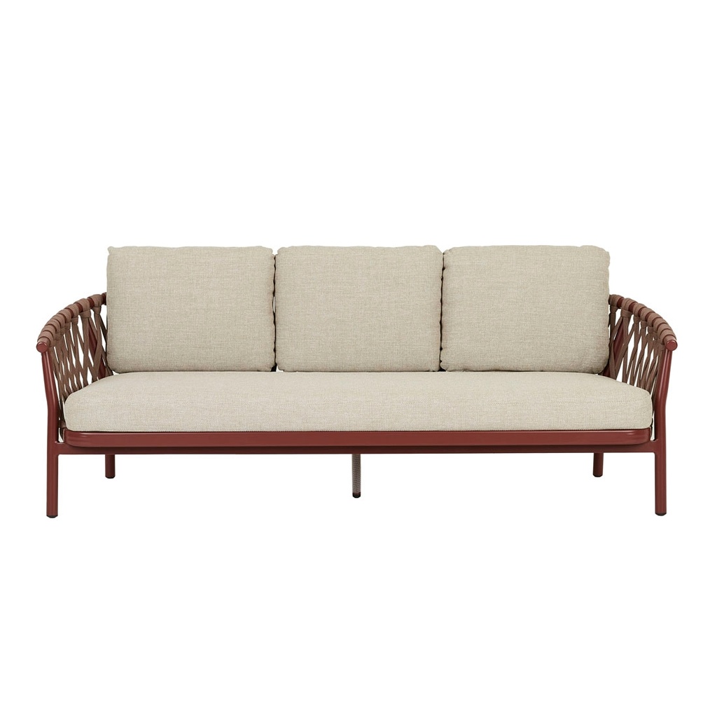 [MONTROI-WEAVE-3-SEATER-SOFA-SUNBAKED-CLAY-NATURAL-SOF-MONT-WEAVE-3S-NATURAL] Montroi Weave 3 Seater Sofa - Sunbaked Clay - Natural