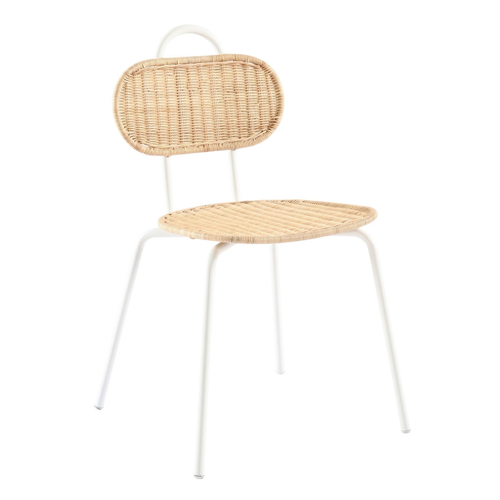 [NAMI-DINING-CHAIR-NATURAL-RATTAN-WHITE-CH-NAMI-WHITE] Nami Dining Chair - Natural Rattan - White