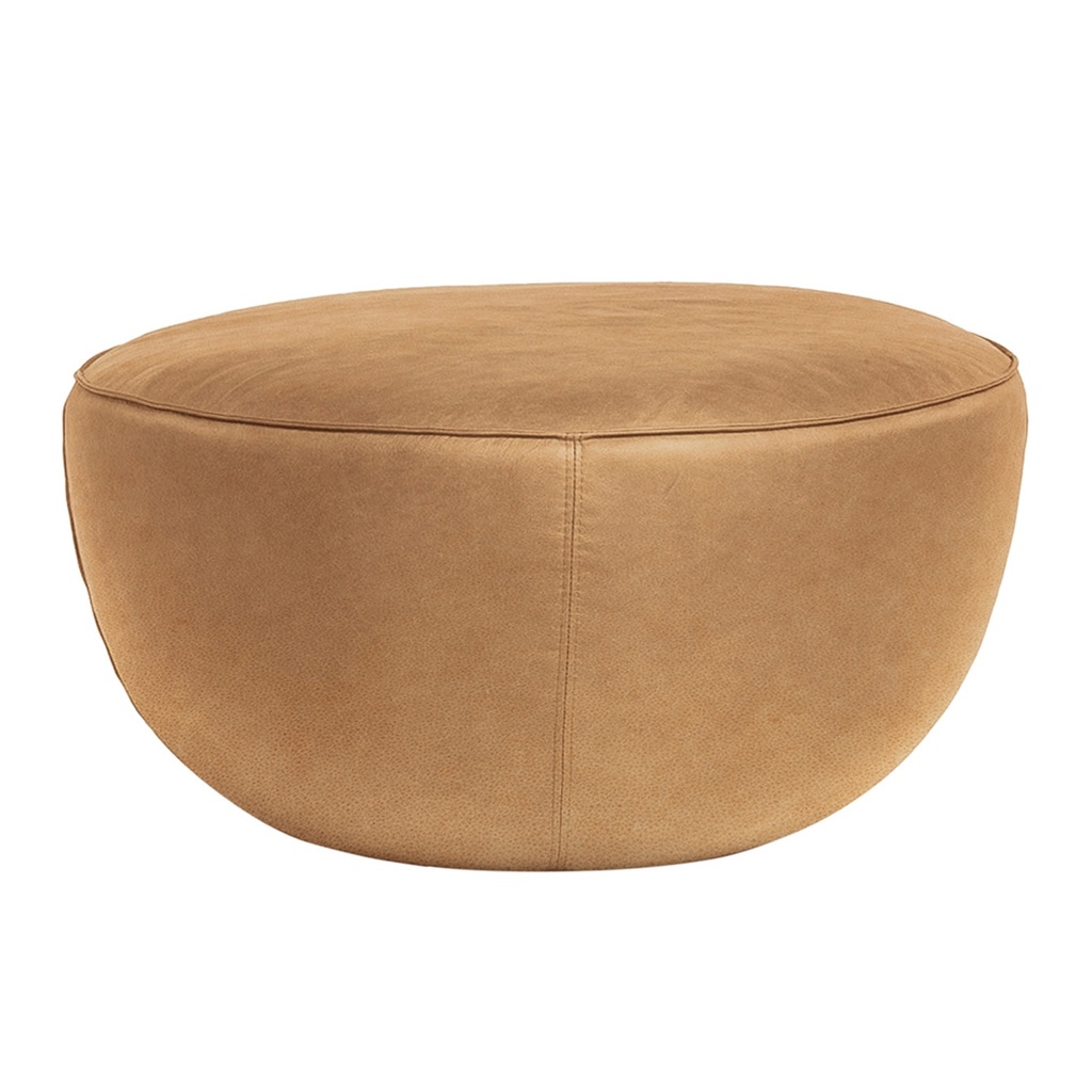 [NATADORA-FABLE-OTTOMAN-CAMEL-LEATHER-OTT-NAT-FAB-X] Natadora Fable Ottoman - Camel Leather