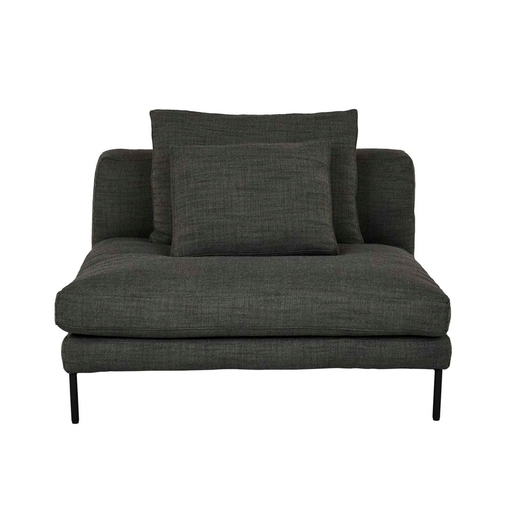 [NATADORA-ONDINE-1-SEATER-CENTRE-SOFA-BASIL-BLACK-METAL-SOF-NAT-OND1S-CTR-BSL-BK] Natadora Ondine 1 Seater Centre Sofa - Basil