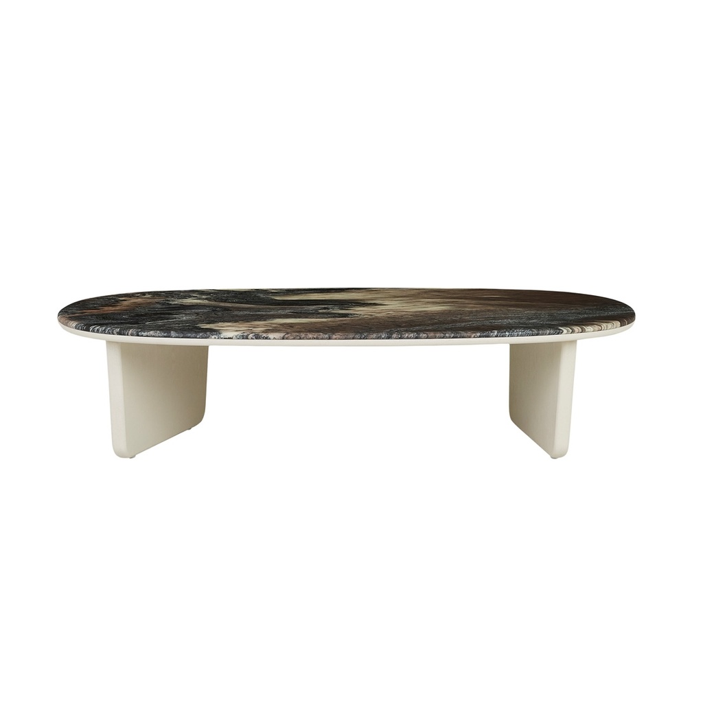 [NIDO-MARBLE-COFFEE-TABLE-MATT-STORM-MARBLE-PORCELAIN-CT-NIDO-MAR-X-PORCELAIN] Nido Marble Coffee Table - Matt Storm Marble - Porcelain