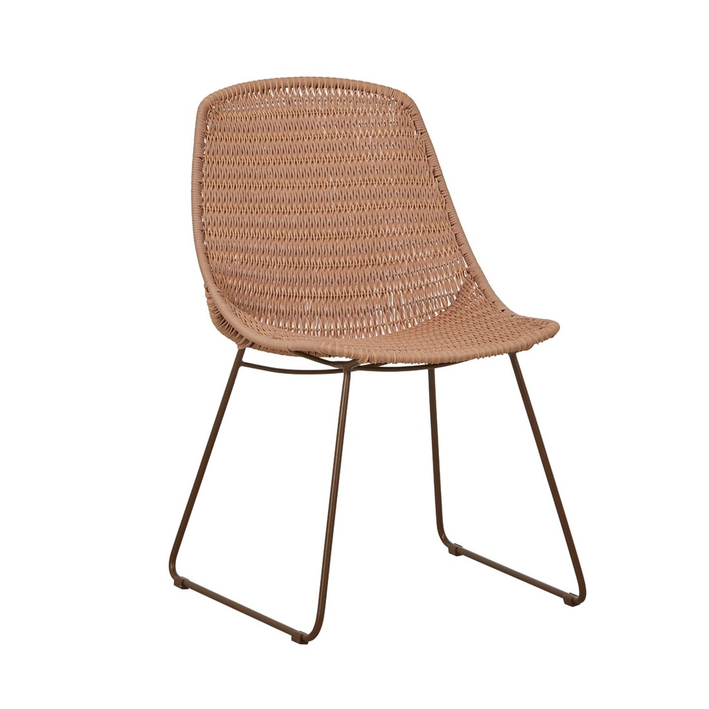 [NORMANDY-SLEIGH-DINING-CHAIR-SUNKISS-WEAVE-BRONZE-CH-NOR-SLE-ALU-BRONZE] Normandy Sleigh Dining Chair - Sunkiss Weave - Bronze
