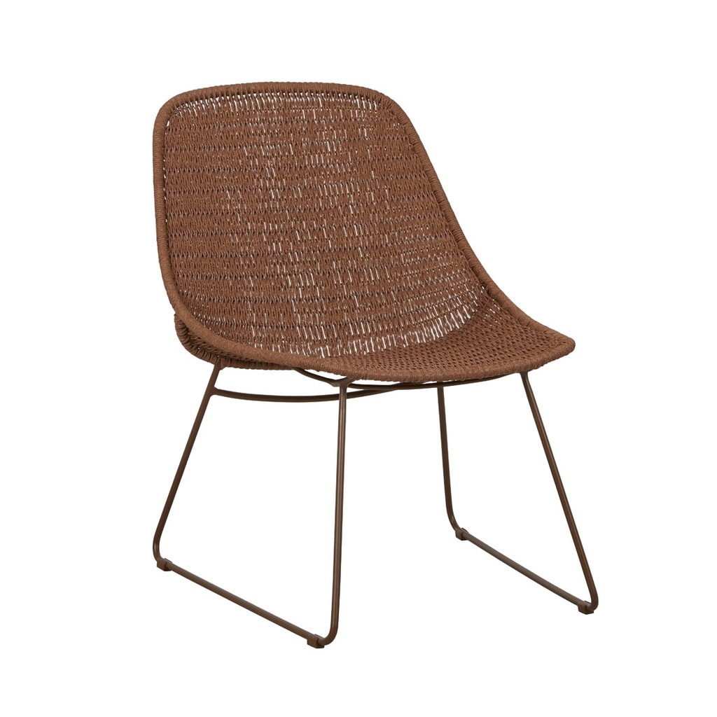 [NORMANDY-SLEIGH-OCCASIONAL-CHAIR-BRIQUE-WEAVE-BRIQUE-CH-NOR-SLE-OCC-ALU-BRIQUE] Normandy Sleigh Occasional Chair - Brique Weave - Brique