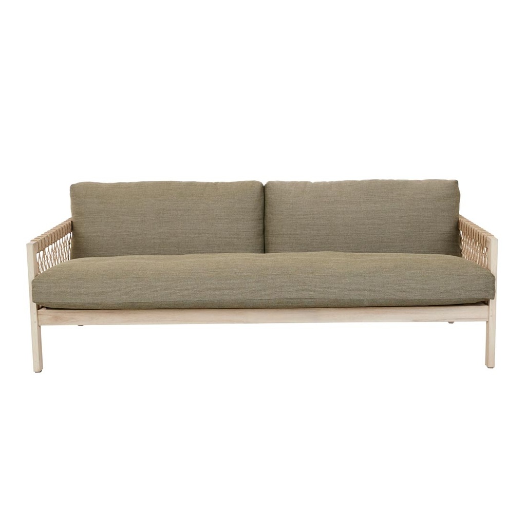 [NORMANDY-TWIST-3-SEATER-SOFA-AGED-TEAK-EMERALD-SOF-NOR-TWIS-3S-EMERALD] Normandy Twist 3 Seater Sofa - Aged Teak - Emerald