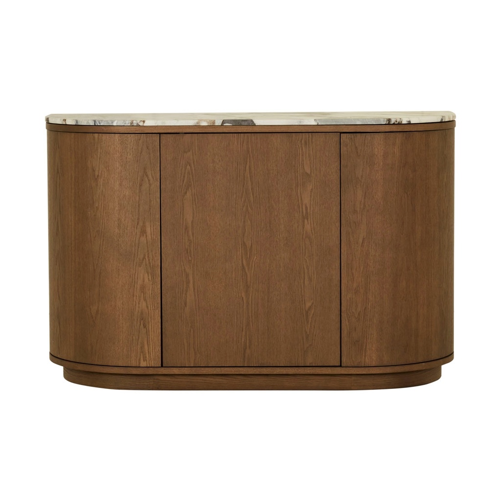 [OBERON-CRESCENT-MARBLE-STORAGE-UNIT-MATT-OCEAN-MARBLE-SMOKED-ASH-BUF-OBER-CRES-MAR-SM-SMOKED-ASH] Oberon Crescent Marble Storage Unit - Matt Ocean Marble - Smoked Ash