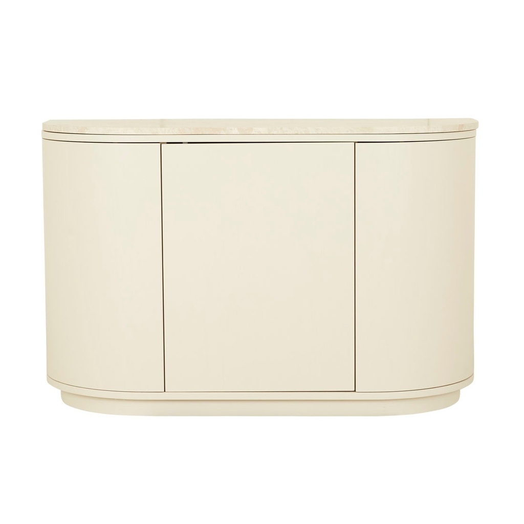 [OBERON-CRESCENT-MARBLE-STORAGE-UNIT-NATURAL-TRAVERTINE-SHELL-BUF-OBER-CRES-MAR-SM-SHELL] Oberon Crescent Marble Storage Unit - Natural Travertine - Shell