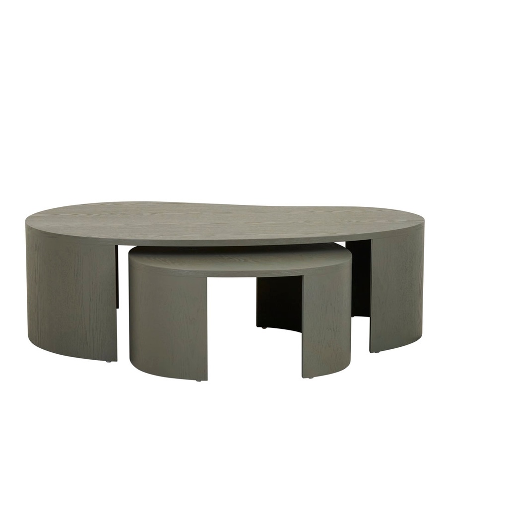 [OBERON-CURVE-NEST-COFFEE-TABLE-THYME-CT-OBER-CRV-NEST] Oberon Curve Nest of 2 Coffee Tables - Thyme