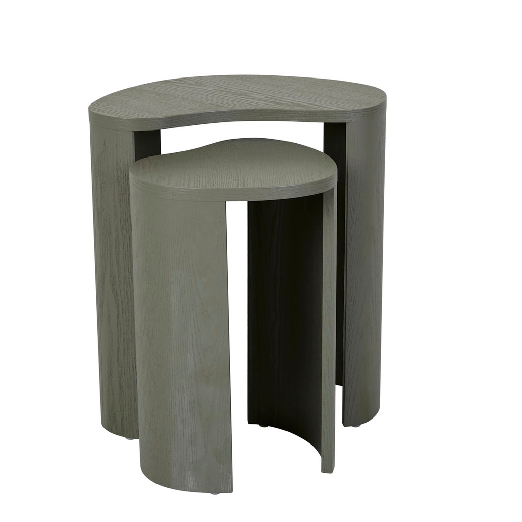 [OBERON-CURVE-SET-OF-2-SIDE-TABLE-THYME-LT-OBER-CRV-S2] Oberon Curve Nest of 2 Side Tables - Thyme