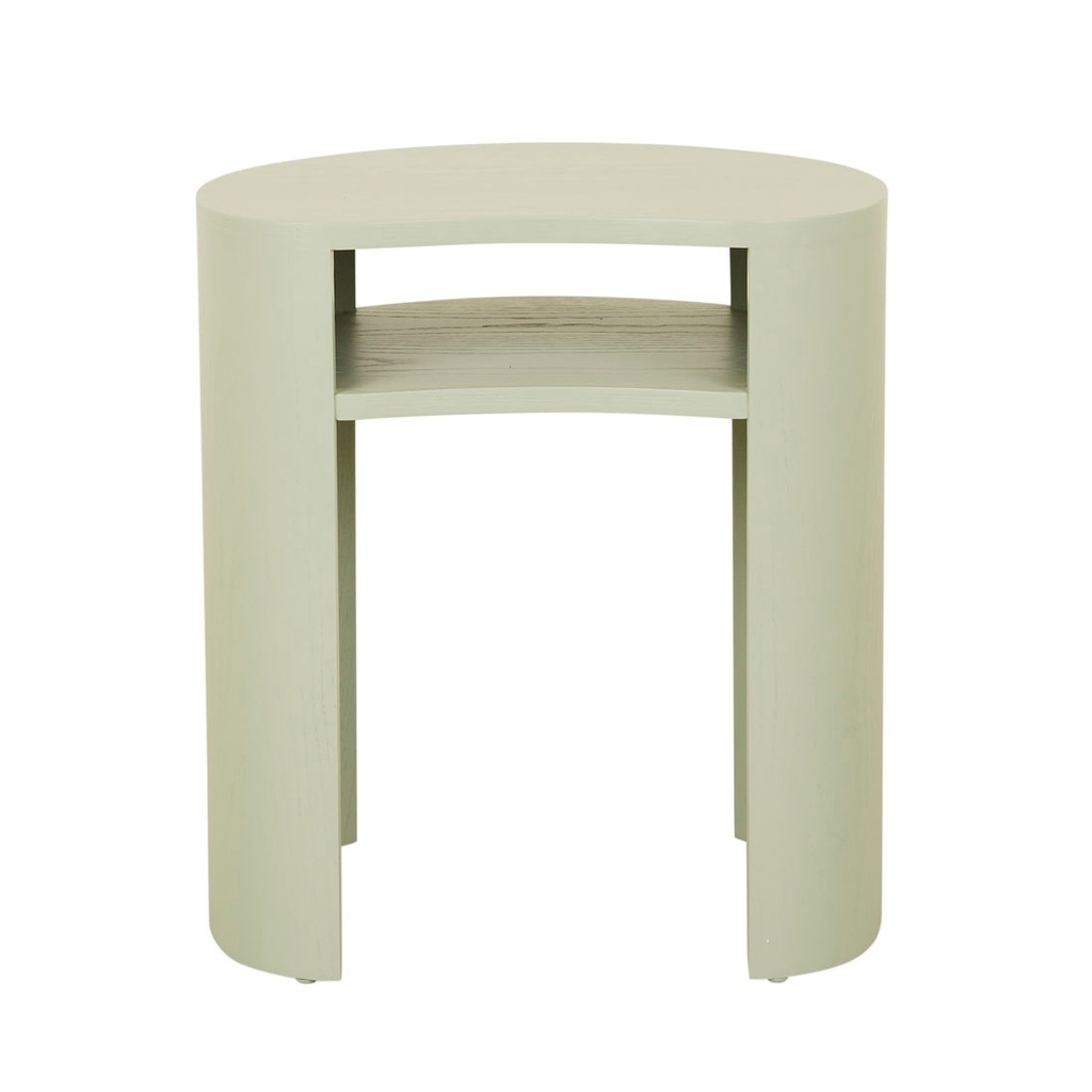 [OBERON-CURVE-SIDE-TABLE-SAGE-SIDE-OBER-CRV] Oberon Curve Side Table - Sage