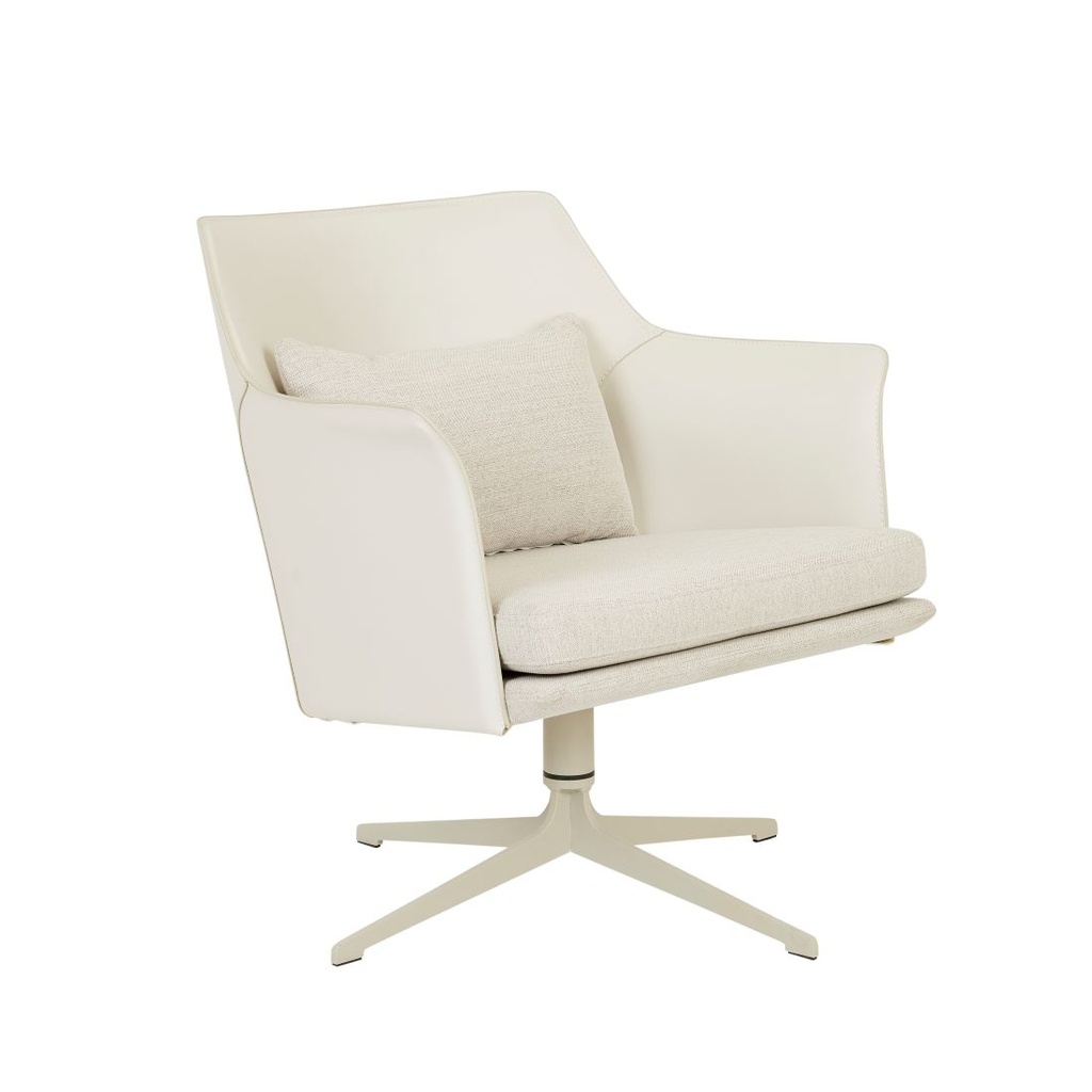 [ROY-SWIVEL-OCCASIONAL-CHAIR-LIGHT-LINEN-GREY-GREY-SAND-CH-ROY-OCC-GREY-SAND] Roy Swivel Occasional Chair - Light Linen Grey - Grey Sand