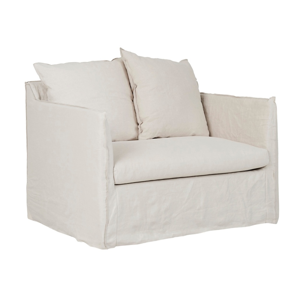 Vittoria Slip Cover Sofa Chair - Eames Parchment