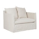 Vittoria Slip Cover Sofa Chair - Eames Parchment