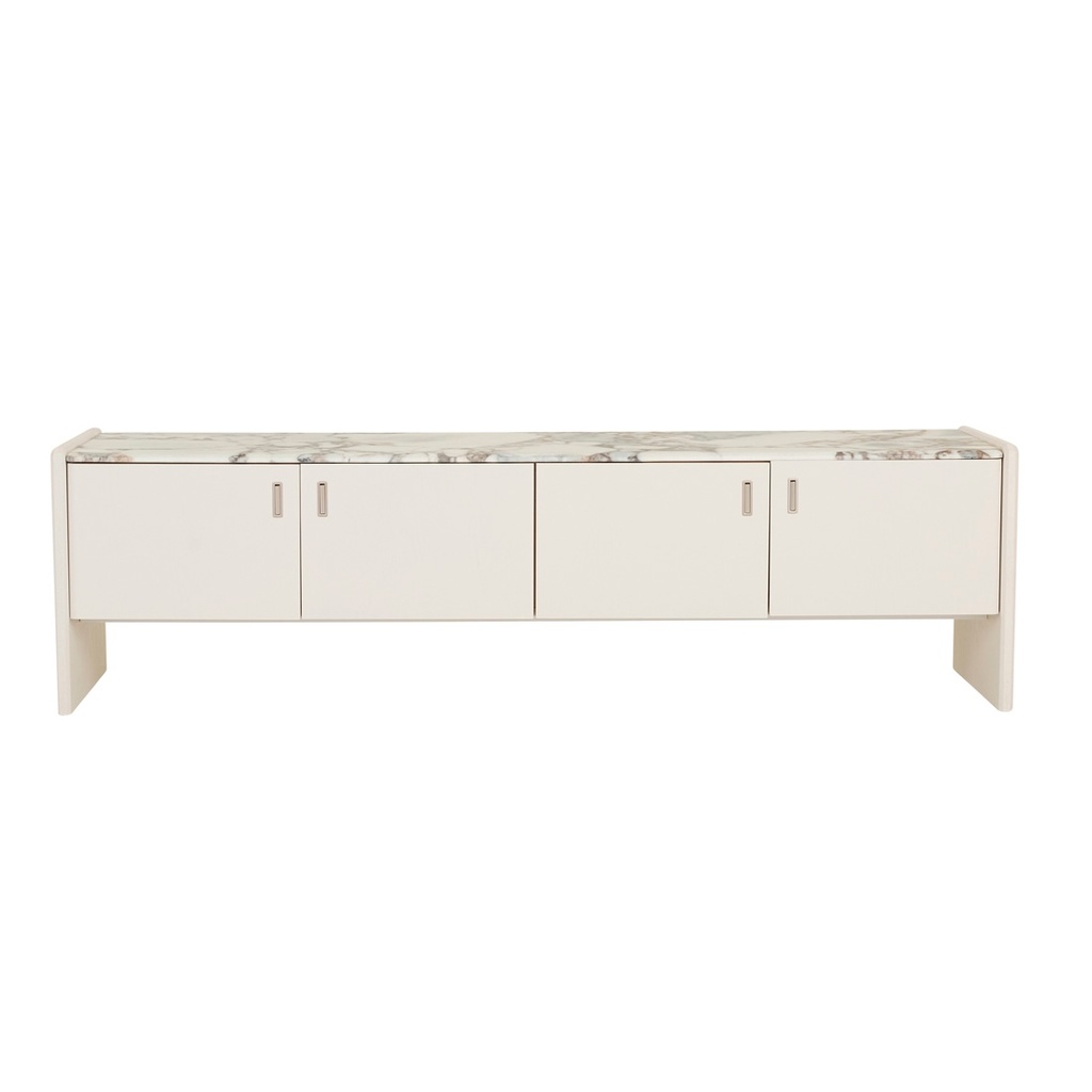 [PEARCE-ENTERTAINMENT-UNIT-MATT-OCEAN-MARBLE-BONE-TV-PEARCE-MAR-X-BONE] Pearce Entertainment Unit - Matt Ocean Marble - Bone