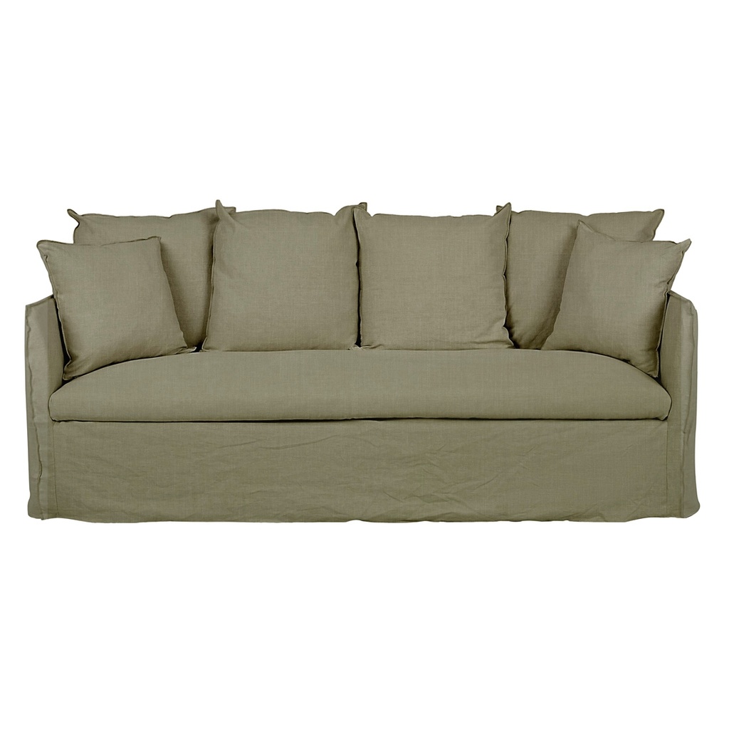 Vittoria Slip Cover 3 Seater Sofa - Eames Olive