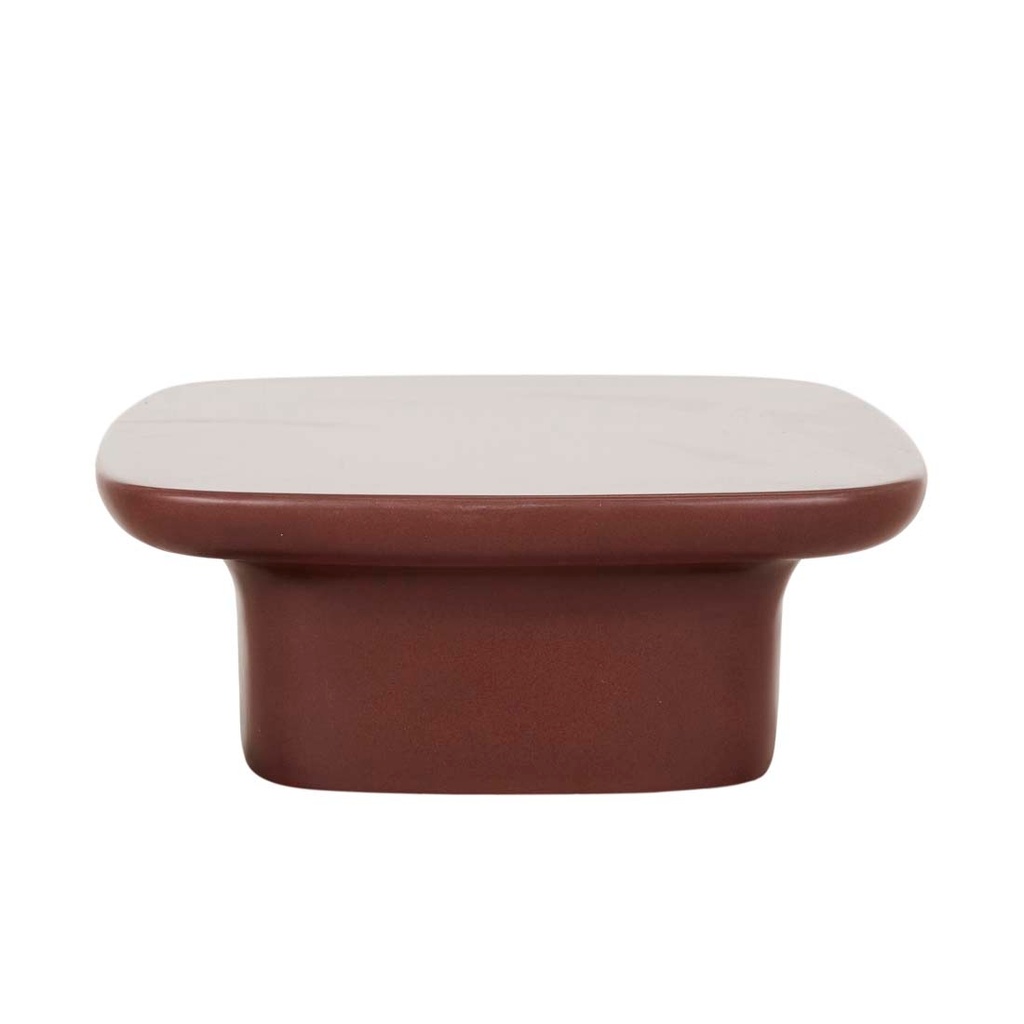 Petra Bend Coffee Table - Burgundy Glaze