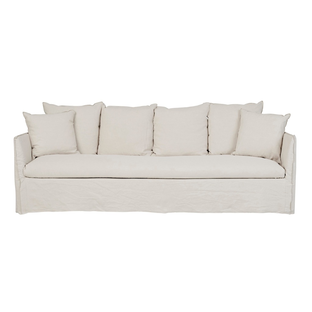 Vittoria Slip Cover 4 Seater Sofa - Eames Parchment