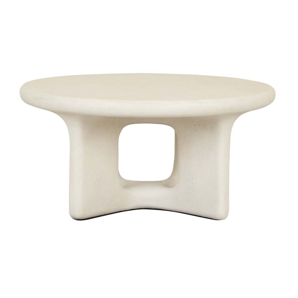 [PETRA-ROUND-COFFEE-TABLE-IVORY-CTO-PETRA-RD] Petra Round Coffee Table - Ivory
