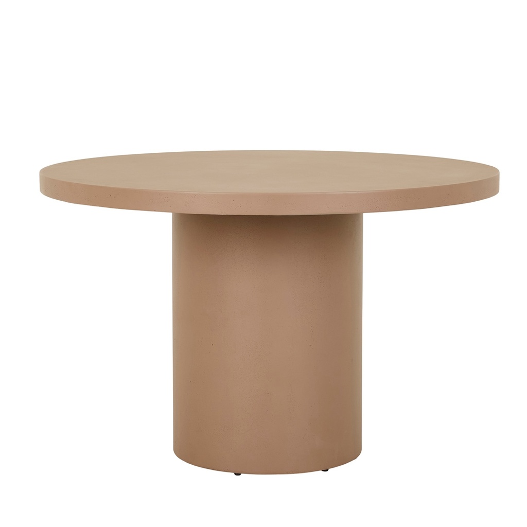 [PETRA-ROUND-DINING-TABLE-NEUTRAL-CLAY-PITTED-DT-PETRA-RD-X] Petra Round Dining Table - Neutral Clay Pitted