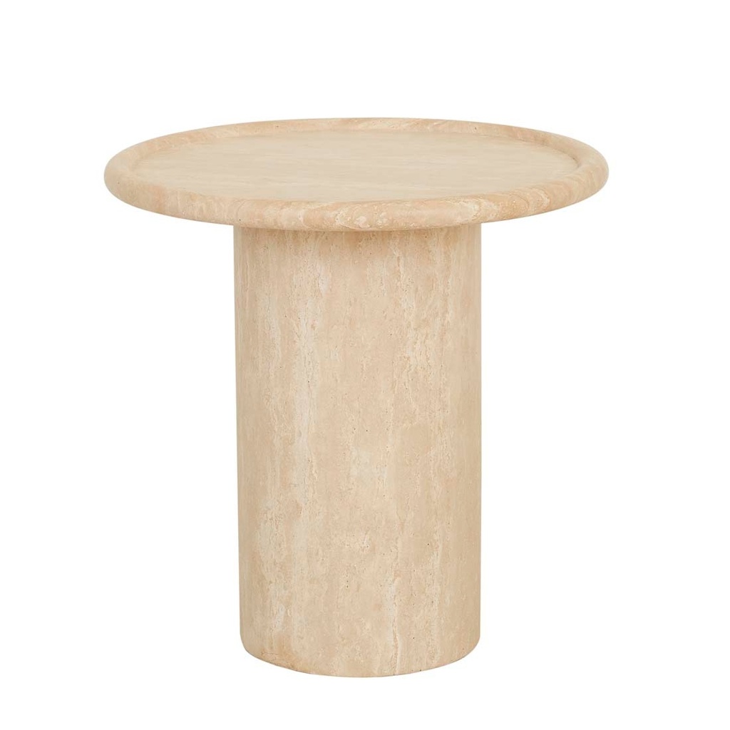 [PIPPA-SIDE-TABLE-NATURAL-TRAVERTINE-LTO-PIPPA-MAR] Pippa Side Table - Natural Travertine
