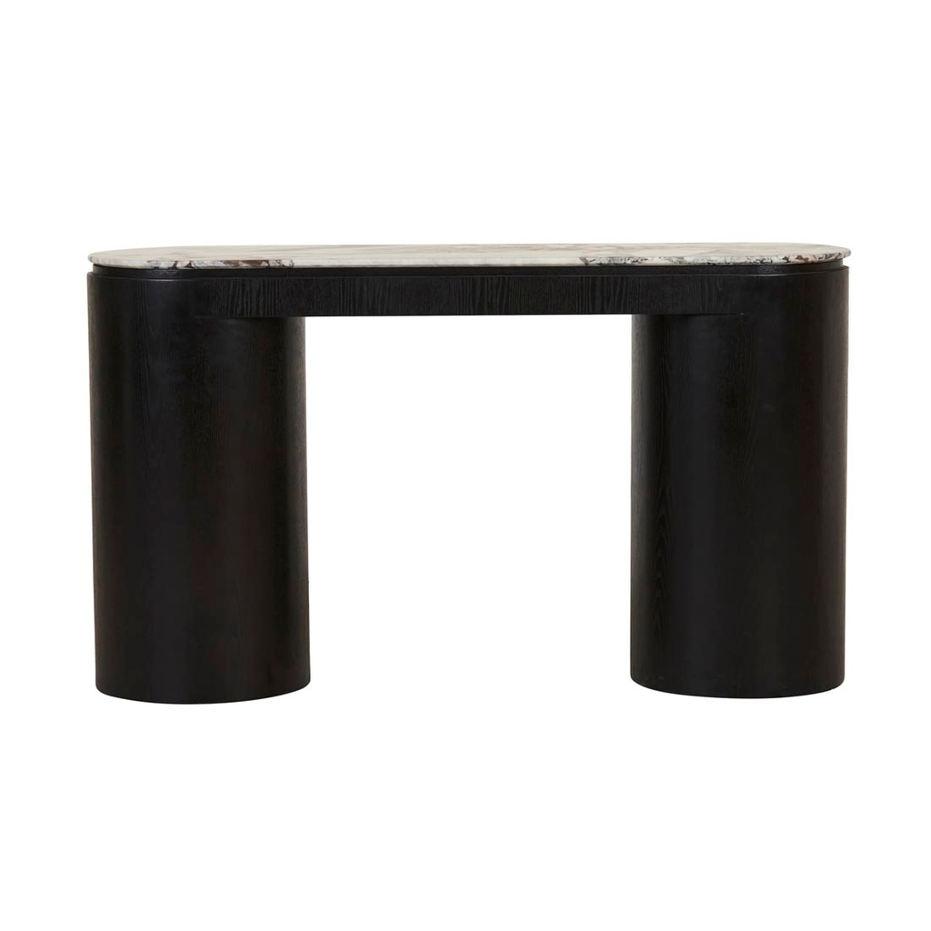 [PLUTO-MARBLE-CONSOLE-MATT-OCEAN-MARBLE-BLACK-OAK-CONS-PLU-MAR-BLACK-OAK] Pluto Marble Console - Matt Ocean Marble - Black Oak