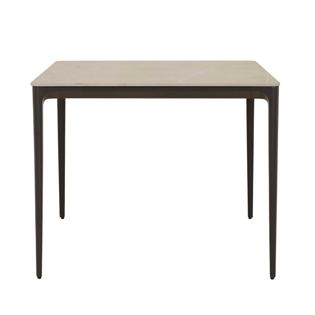 [PORTSEA-CLASSIC-SQUARE-DINING-TABLE-GREY-STONE-CHARCOAL-ALUMINIUM-DT-POR-CLA-SQ-4S-CHARCOAL-ALUMINIUM] Portsea Classic Square Dining Table - Grey Stone - Charcoal Aluminium