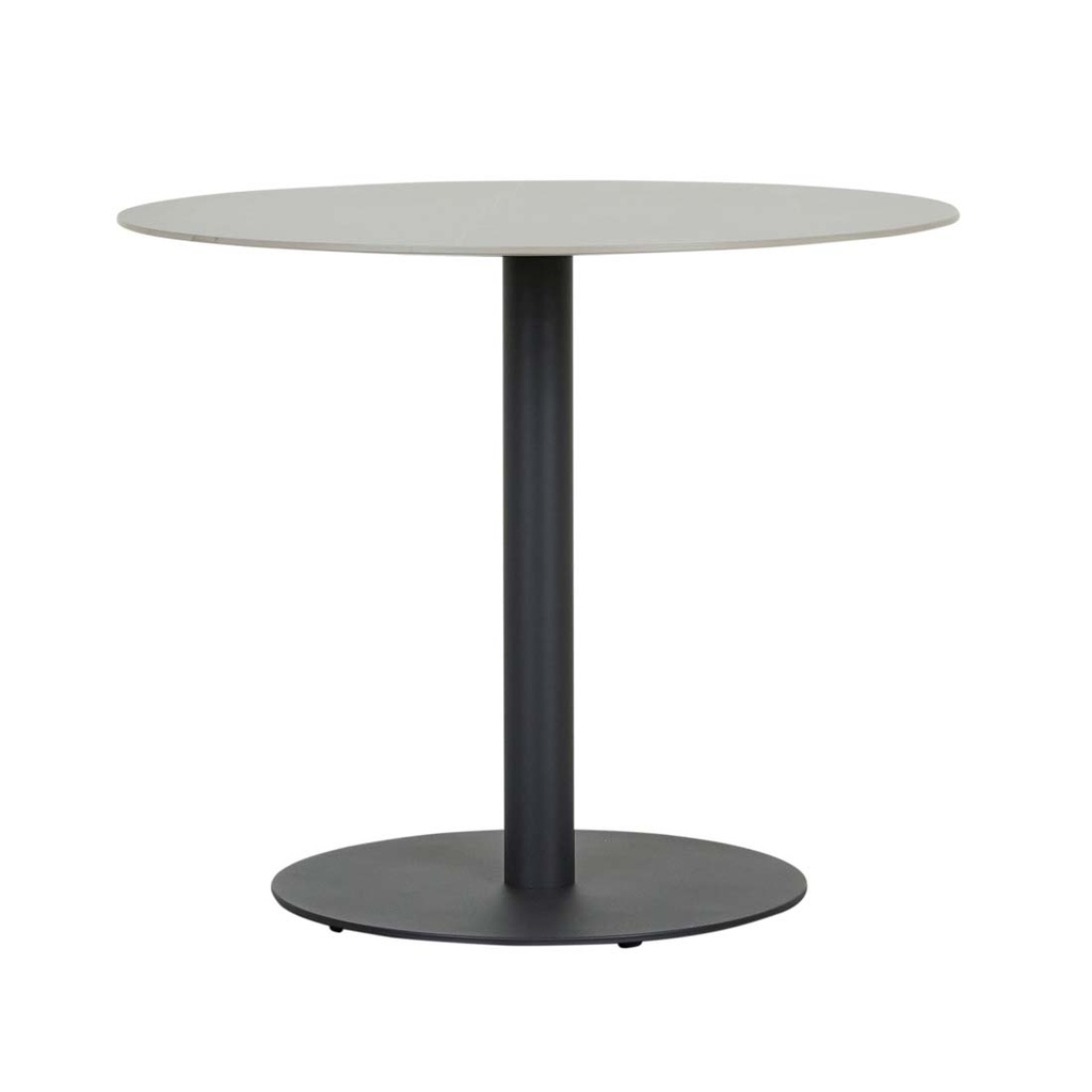 [PORTSEA-CRUISE-ROUND-DINING-TABLE-GREY-STONE-CHARCOAL-ALUMINIUM-DT-POR-CRU-RD-X-CHARCOAL-ALUMINIUM] Portsea Cruise Round Dining Table - Grey Stone - Charcoal Aluminium