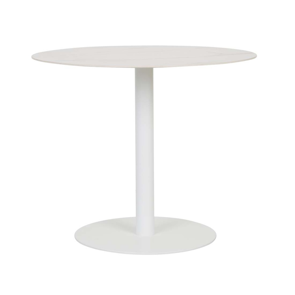 [PORTSEA-CRUISE-ROUND-DINING-TABLE-WHITE-STONE-WHITE-DT-POR-CRU-RD-X-WHITE] Portsea Cruise Round Dining Table - White Stone - White