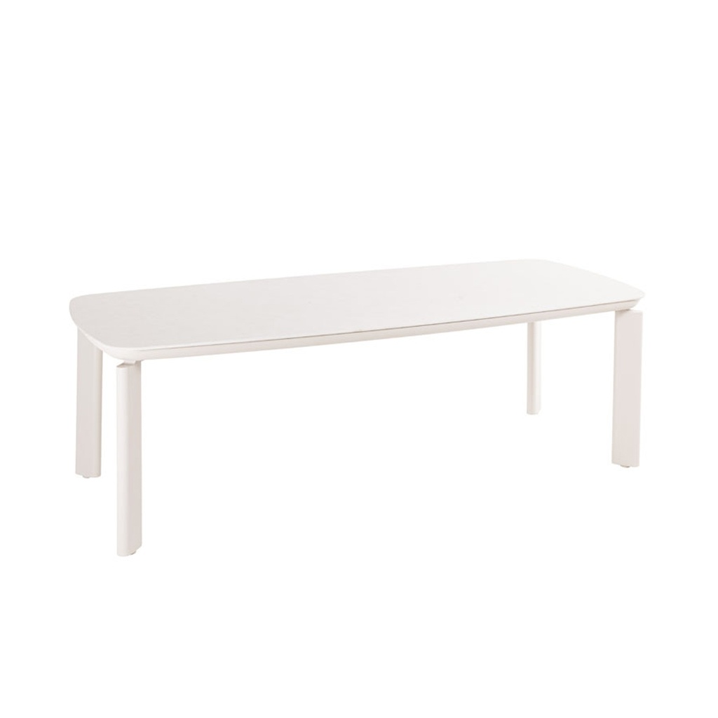 [PORTSEA-VOUGE-8S-DT-ALABASTER-IVORY-WHITE-DT-POR-VOU-8S-IVORY-WHITE] Portsea Vogue Dining Table - Alabaster - Ivory White