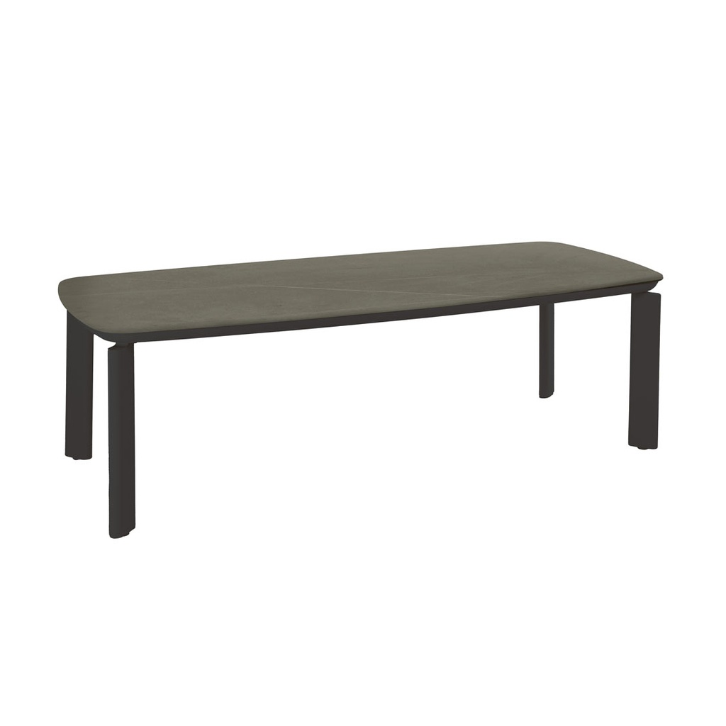 [PORTSEA-VOUGE-8S-DT-GREY-STONE-CHARCOAL-ALUMINIUM-DT-POR-VOU-8S-CHARCOAL-ALUMINIUM] Portsea Vogue Dining Table - Grey Stone - Charcoal Aluminium