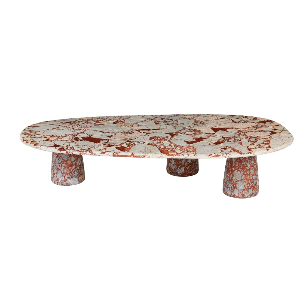 [PUDDLE-COFFEE-TABLE-RUSSET-DAPPLE-MARBLE-CT-PUD-IOC-LG] Puddle Coffee Table - Russet Dapple Marble