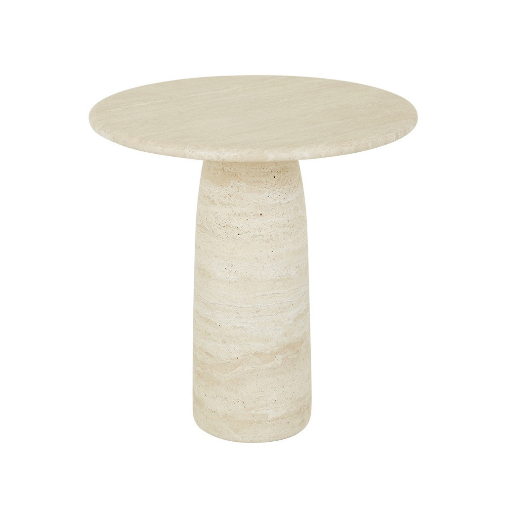 [PUDDLE-SIDE-TABLE-NATURAL-TRAVERTINE-LTO-PUD] Puddle Side Table - Natural Travertine