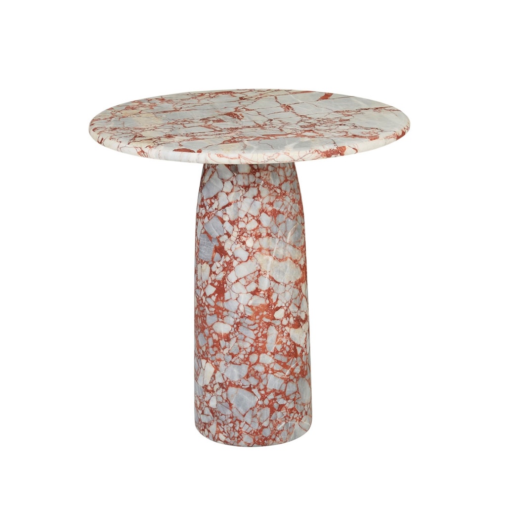 [PUDDLE-SIDE-TABLE-RUSSET-DAPPLE-MARBLE-LTO-PUD] Puddle Side Table - Russet Dapple Marble