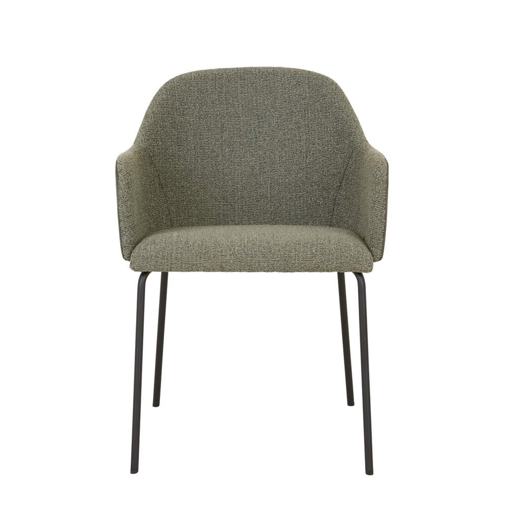 [RILEY-DINING-ARMCHAIR-MOSS-TWEED-VINTAGE-MATT-GREEN-PU-CH-RIL-ARM-VINTAGE-MATT-GREEN-PU] Riley Dining Armchair - Moss Tweed - Vintage Matt Green PU