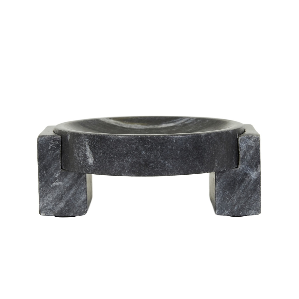 [RUFUS-HEDRA-BOWL-BLACK-MARBLE-DEC-RUF-HEDR-BOWL] Rufus Hedra Bowl - Black Marble