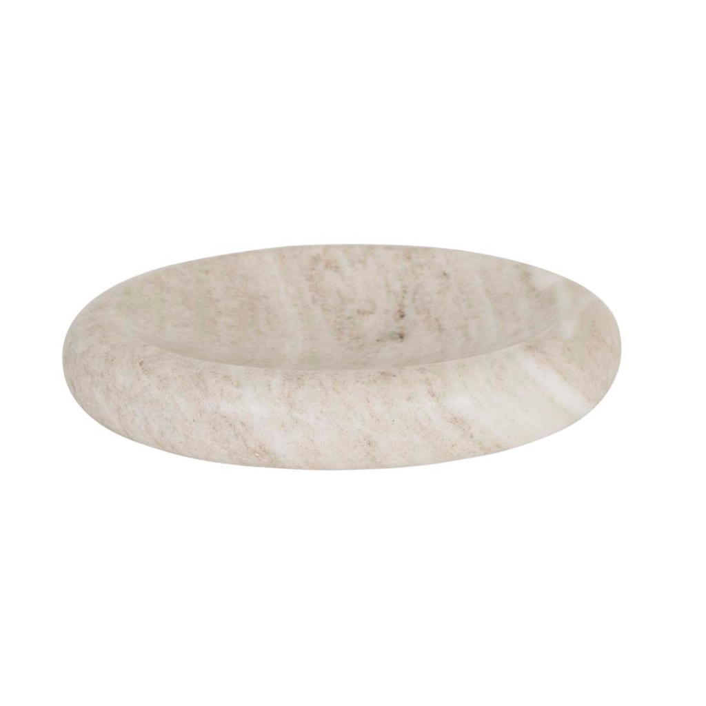 [RUFUS-INDRA-LARGE-BOWL-OAT-MARBLE-DEC-RUF-INDRA-BOWL-X] Rufus Indra Shallow Bowl - Oat Marble