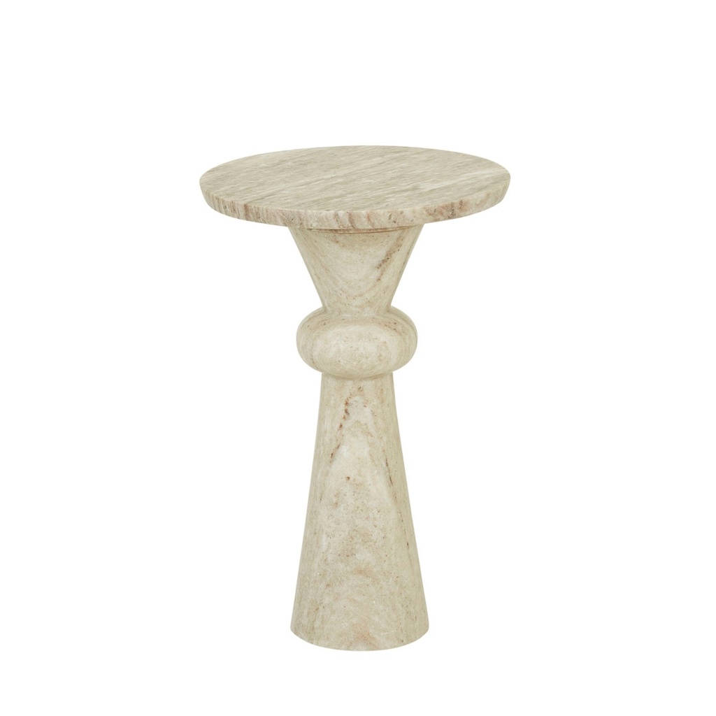 [RUFUS-INDRA-SIDE-TABLE-OAT-MARBLE-LTO-RUF-INDRA-X] Rufus Indra Side Table - Oat Marble